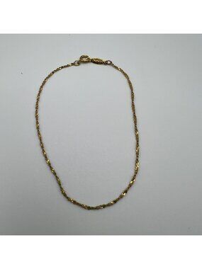 Napier Gold-Tone Twisted Chain Necklace With Spring Clasp Closure 16 Inches